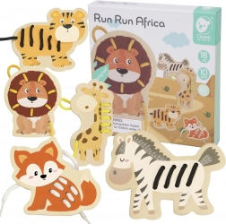 Classic World Holz-Fädeltiere Afrika – 10 Teile