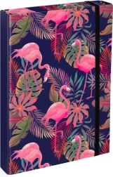 Mappe für Schulhefte A4 Jumbo mit Flamingo-Motiv BAAGL