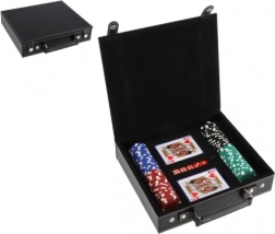 Pokerset im Koffer – 100 Chips, 2 Kartendecks und Würfel