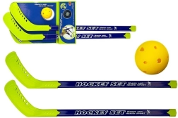 Kinder-Set für Unihockey mit grünen Schlägern und Ball