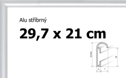 Aluminiumrahmen silbern A4 29,7x21 cm