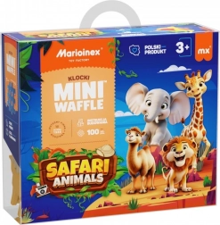 Bausteinset Mini Waffle - Safari Tiere 100 Stk.