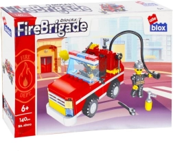 Baustein-Set Feuerwehreinheit – Feuerwehrwagen mit Schlauch und Figuren