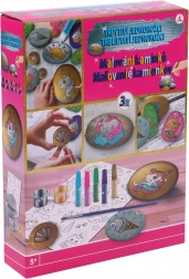 Malen auf Steinen – glitzerndes Einhorn