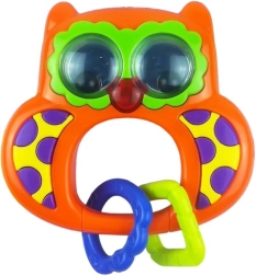 Baby-Rassel mit Sound Baby Mix Eulchen orange