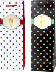 Geschenktasche für Wein mit Punkten 35 × 12 × 9 cm