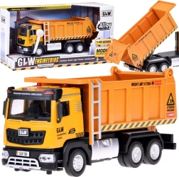 Kinder-Kipper mit Licht und Sound, Metallkarosserie, Pull-Back