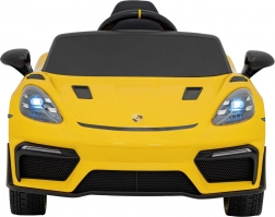 Elektrisches Kinderauto Porsche 718 Spyder RS mit MP4-Panel – Gelb