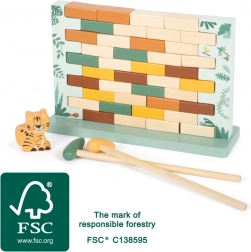 malá Foot Vratká Zeď Safari – Holz-Balance-Spiel
