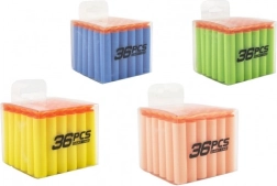 Ersatz-Schaumstoffpfeile mit Saugnapf, 36 Stk. in tragbarer Box