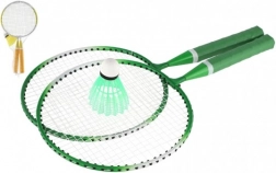 Kinder-Badminton-Set – 2 Schläger und 1 Kunststoff-Federball, Metall/Kunststoff, im Netzbeutel