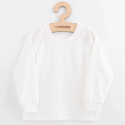 Kinder-Baumwoll-Langarmshirt New Baby Kindergarten weiß