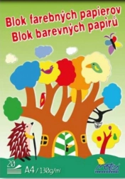 Skizzenblock A4 mit farbigen Blättern 20 Stk.