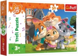 Puzzle 30 Teile Freundschaft im Katzenland 44 Katzen