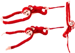 Plüschaffe mit Baby rot 90 cm