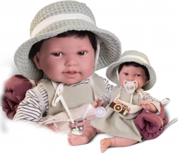 Realistisches Baby-Puppe Antonio Juan Pipa mit weichem Stoffkörper 42 cm