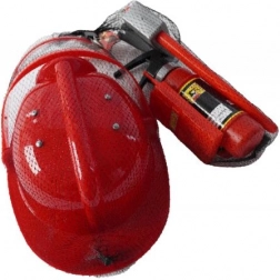 PLEJO Feuerwehr-Set mit Helm, Feuerlöscher und Werkzeug
