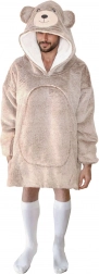 Wärmende tragbare Decke mit Kapuze COZY NOXXIEZ Bär für Teenager und Erwachsene