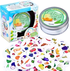 Schnelles Reaktions- und Beobachtungsspiel: Obst und Gemüse