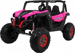 Elektrisches Kinder-Buggy 4x4 rosa mit Fernbedienung, LED und MP3