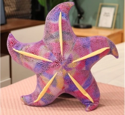 Plüschiger lila Seestern – Kissen 45 cm