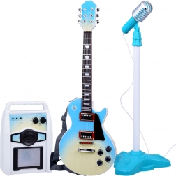 Elektrische Gitarre mit Mikrofon und Verstärker für Kinder – Karaoke-Set