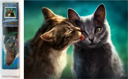 NORIMPEX Diamantmalerei Katzenliebe 30x40 cm