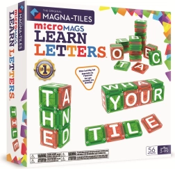 MAGNA-TILES magnetisches Konstruktionsspiel microMAGS Buchstaben, 56 Teile