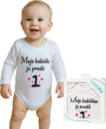 Baby-Body mit Aufdruck New Baby Meine Oma ist einfach die Nummer Eins
