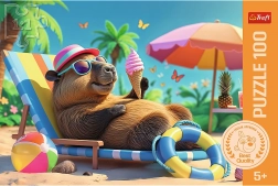 Puzzle TREFL Entspannung im Stil der Kapibara 100 Teile 5+