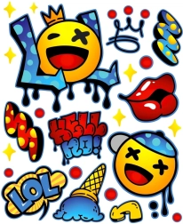 Aufbügelbare Aufkleber LOL