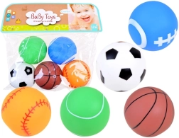 Gummiquietsche-Bälle – Set mit 5 Sportbällen