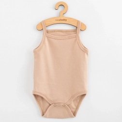 Ärmelloser Babybody in hellem Beige für Mädchen NEW BABY Classic II