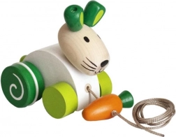 Nachziehspielzeug Hase mit Möhre