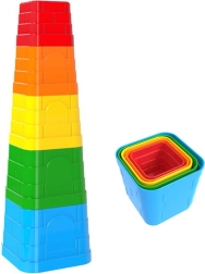 Kubus Baby quadratische Stapelpyramide, 5 Teile