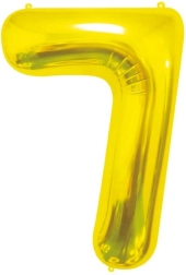 Folienballon Zahl 7 gold GO DAN Beauty & Charm 85 cm