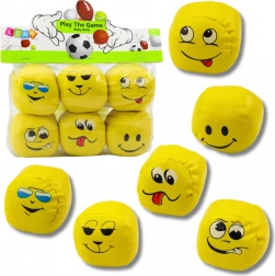 Weiche Sportbälle Emoticons Set 6 Stk. 7 cm