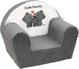 Kinderfauteuil aus Minky NEW BABY Cute Family grau