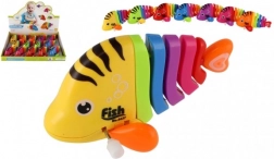 Bunte Plastik-Aufziehfisch 11 cm