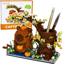 Mini-Bauset Capybara mit Baum – Stifte-Organizer (1800 Teile)