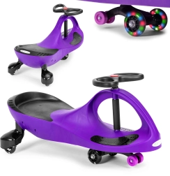 Wiggle-Car Rutschfahrzeug mit LED-Rädern, violett, ECOTOYS