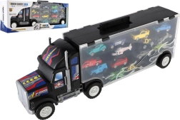 LKW-Transporter mit Aufbewahrungskoffer und 14 Autos, 57 cm