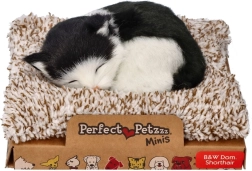 Perfect Petzzz schwarz-weiße Katze im Körbchen