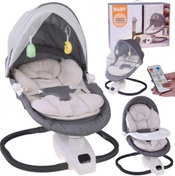 Liege-Schaukel und Hochstuhl 3-in-1 mit Moskitonetz und Fernbedienung