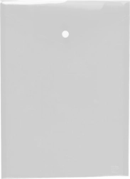 Dokumententasche mit Druckknopf A4 hoch, Opaline, transparent