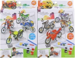 Set aus 3D-Mal-Motorrädern aus Karton für Kinder