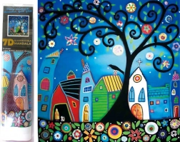 Diamantmalerei 7D Märchenstadt 30 × 30 cm