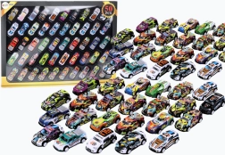 Set aus farbigen Metallautos mit Antrieb – 50 Stk.