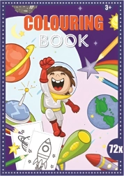 Malbuch Weltraum A4, 72 Seiten