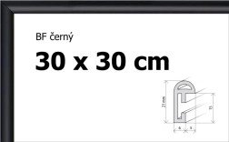 Kunststoffrahmen 30x30 cm schwarz